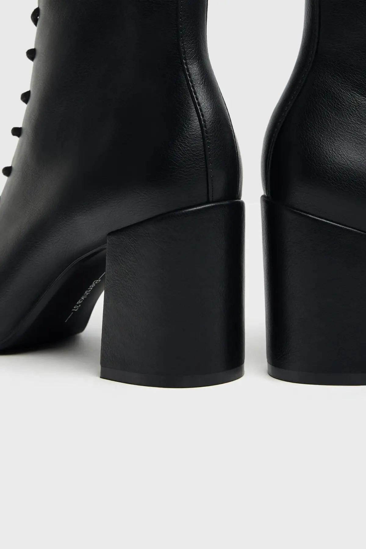 Женские высокие ботинки на платформе Черные ботильоны до бедра обувь для