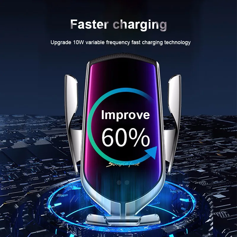 Новинка автоматическое зажимное Беспроводное зарядное устройство 10 Вт