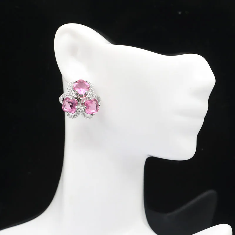 Серьги из серебра с турмалином 20 х17 мм|silver pendant|pendant womancz pendant |