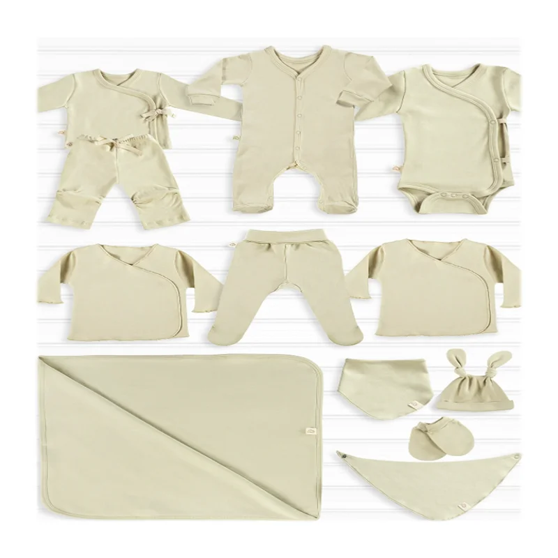 

Одежда для новорожденных 0-3 месяцев, Комбинезоны и перчатки унисекс, роскошная одежда, комплект из 11 предметов, зимняя детская одежда из орг...