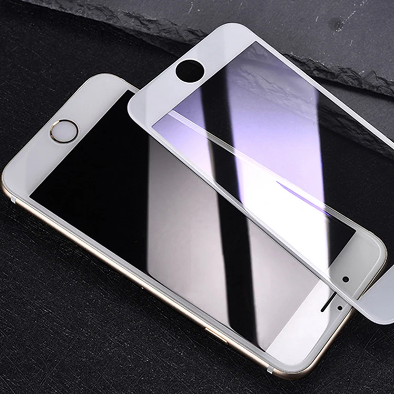 Защитное стекло для iPhone 7 Plus 8 Белый Черный iPhone7Plus iPhone8Plus + Бесплатная доставка в