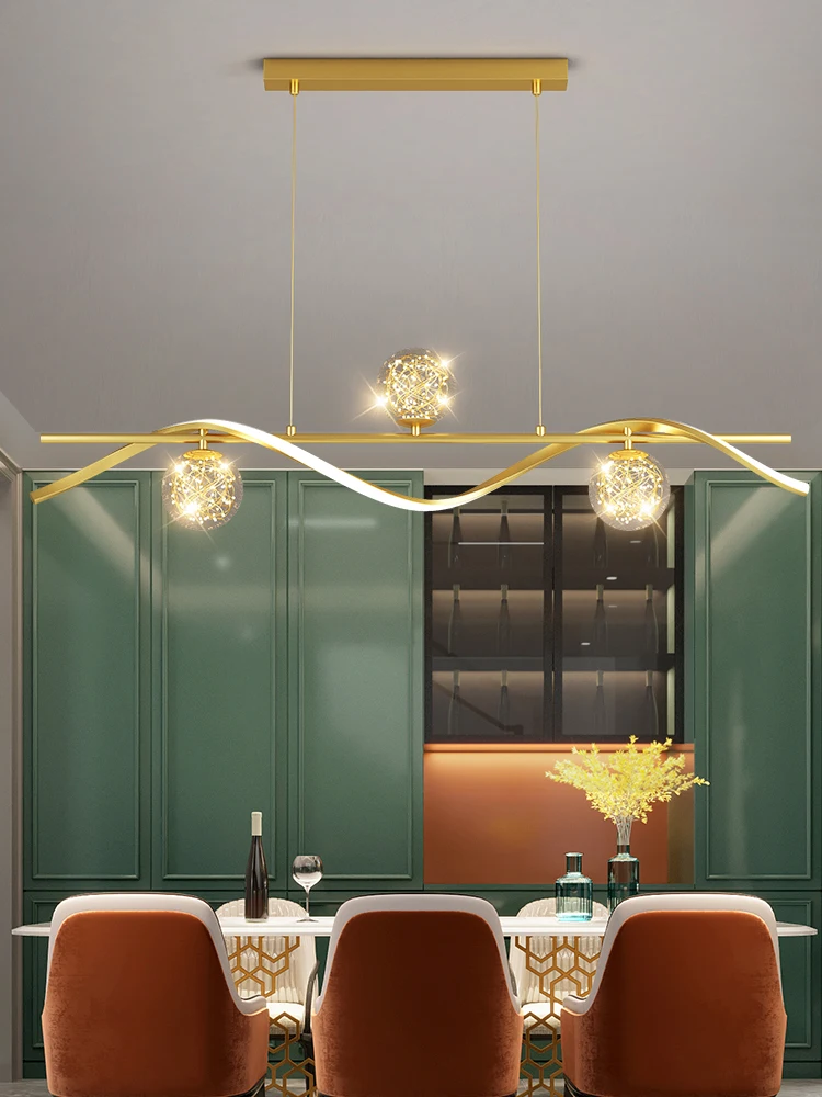 

Современная светодиодная люстра в скандинавском стиле для столовой, лампа для ресторана, освещение для кухонного островка, домашний декор, новинка, стеклянные светодиодные подвесные светильники