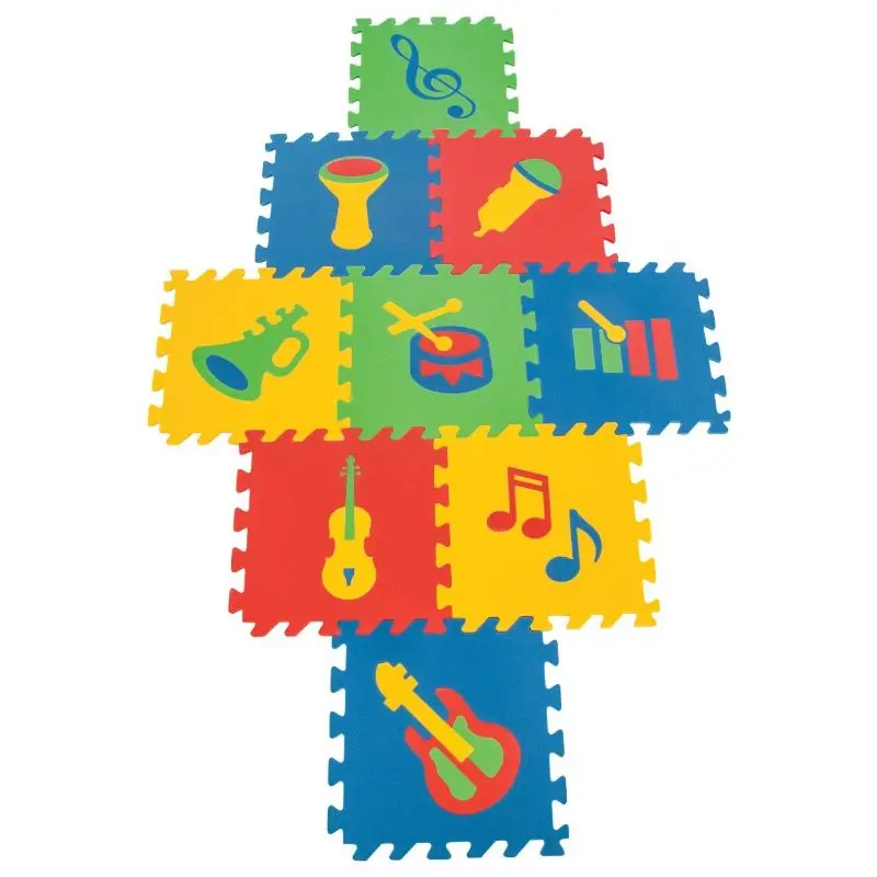 Детский игровой коврик развивающий мягкий мат для музыкальных инструментов 9 шт.
