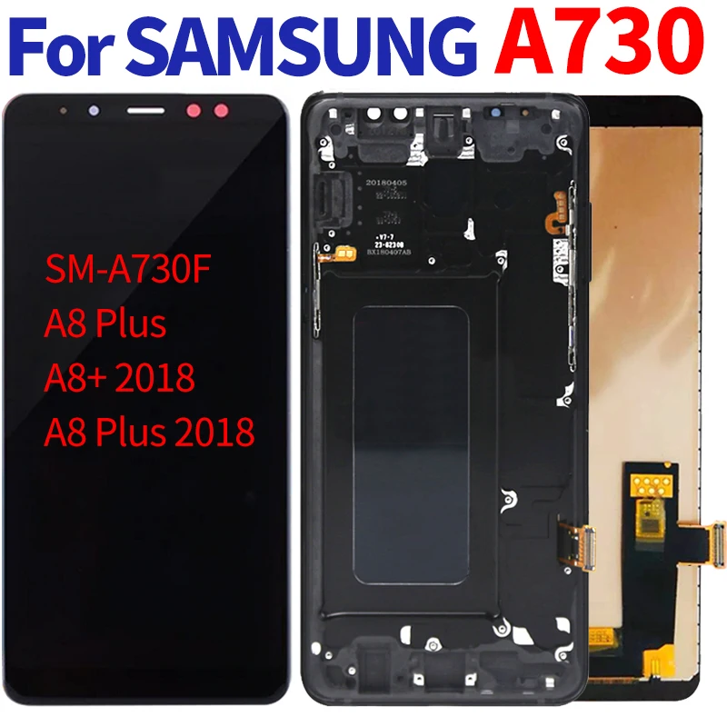 Для SAMSUNG SM-A730F A8 Plus 2018 + SM-A730F/DS A730 A730F ЖК-дисплей сенсорный дигитайзер замена |