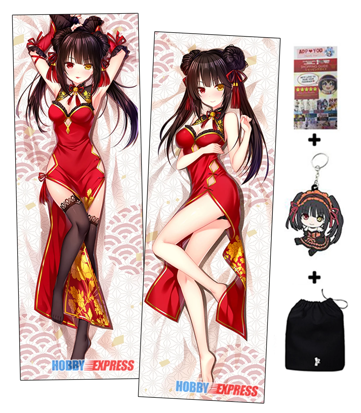 Hobby Express Kurumi Tokisaki DAL Dakimakura Japanese Otaku Waifu Hugging Body Pillow Cover H3979A | Дом и сад