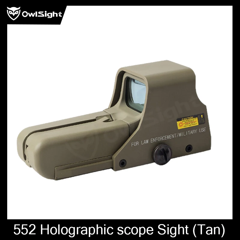 

Голографический прицел OwlSight 552 загара с красной и зеленой точками для тактической охоты страйкбола