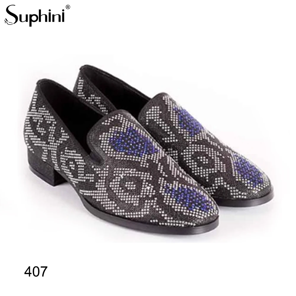 Мужские туфли для латинских танцев Обувь Suphini бальных со стразами | Спорт и