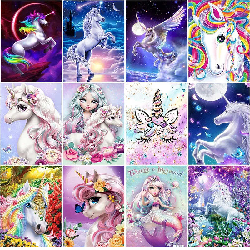 Наборы для алмазной живописи Единорог алмазное искусство по номерам наборы