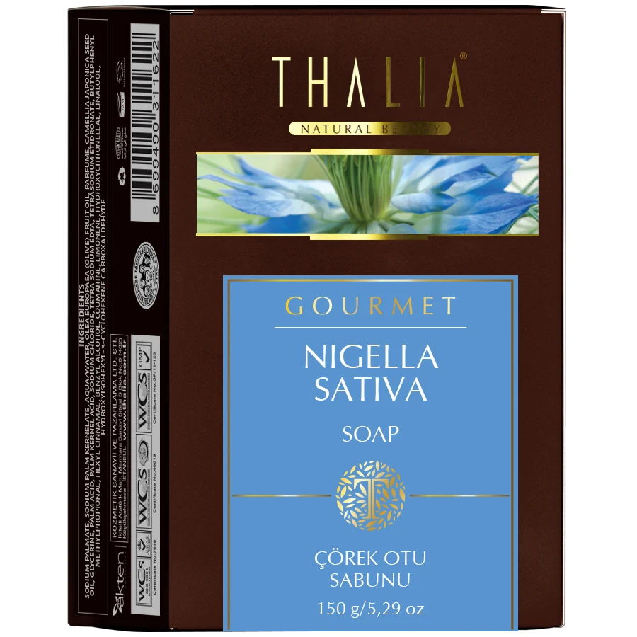 Thalia Anti Acne Natural Solid Soap with Black Seed Extract - 150 gr. Traditional Turkish Soap. |