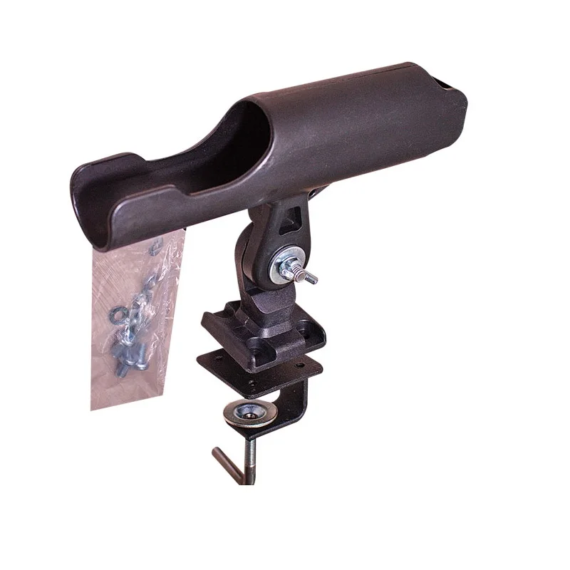 Fishing rod holder for boat plastic mount on the clamp