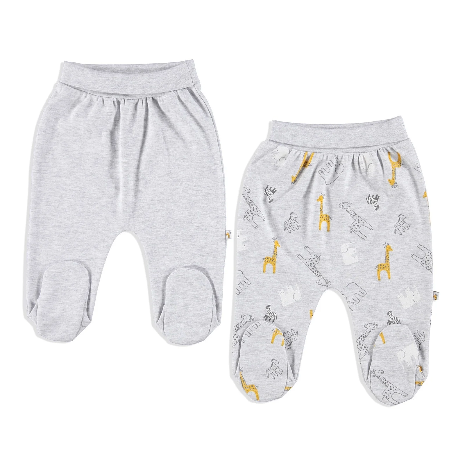 Ebebek Carmin/детские штаны с принтом жирафа из интерлока комплект 2 предметов |