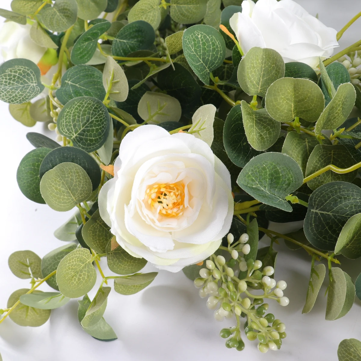 

Camellia Artificial Flowers Plants Vine Flower Garland Wedding Decoration Home Office Party Garden Craft Art Decor Fake Flower