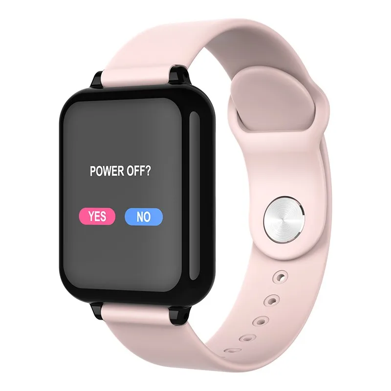 Pink B57 Смарт-часы с монитором сердечного ритма, часы с Bluetooth 4,0 для IOS Android Phone IP67, водонепроницаемые Смарт-часы для мужчин и женщин - Цвет: Pink