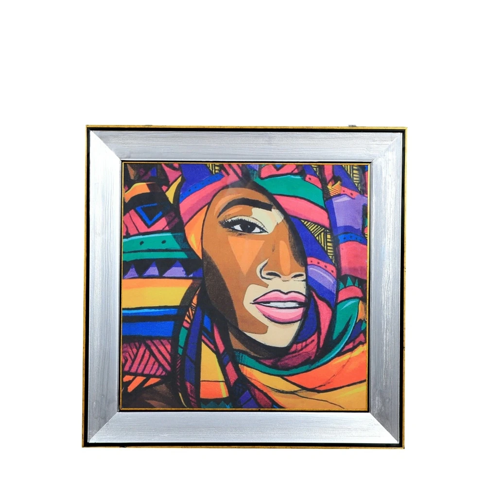 

Canvas Print Glass African Painted African 51 * 51 cm