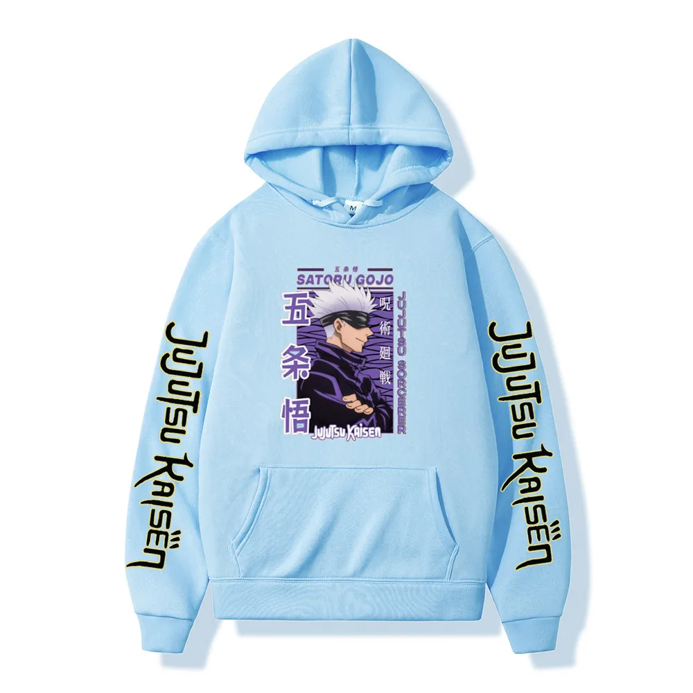 

Jujutsu Kaisen Satoru Gojo Men Hoodies Anime Fleece Pullover Mens Hoodie Sweatshirts Hip Hop Male Unisex Tops Hoody Streetwear