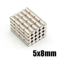 5102050100 pcs 5x8 round neodymium magnet 5mm x 8mm n35 ndfeb super powerful strong permanent magnetic imanes 58