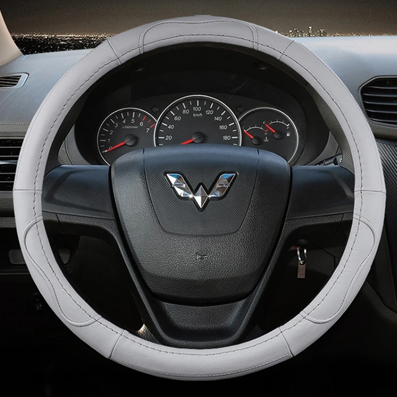 

Godimg Steering wheel cover van leather grip cover for all seasons