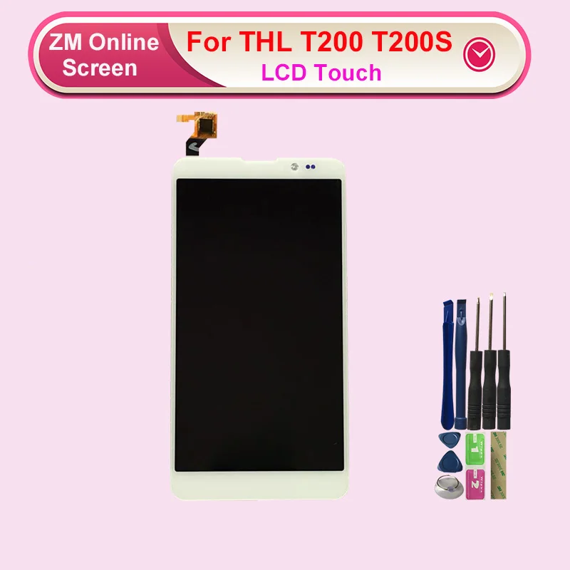 RYKKZ 6,0 дюймов для THL T200 T200C T200S экран ЖК-дисплей с кодирующий преобразователь сенсорного экрана в сборе Замена с инструментами