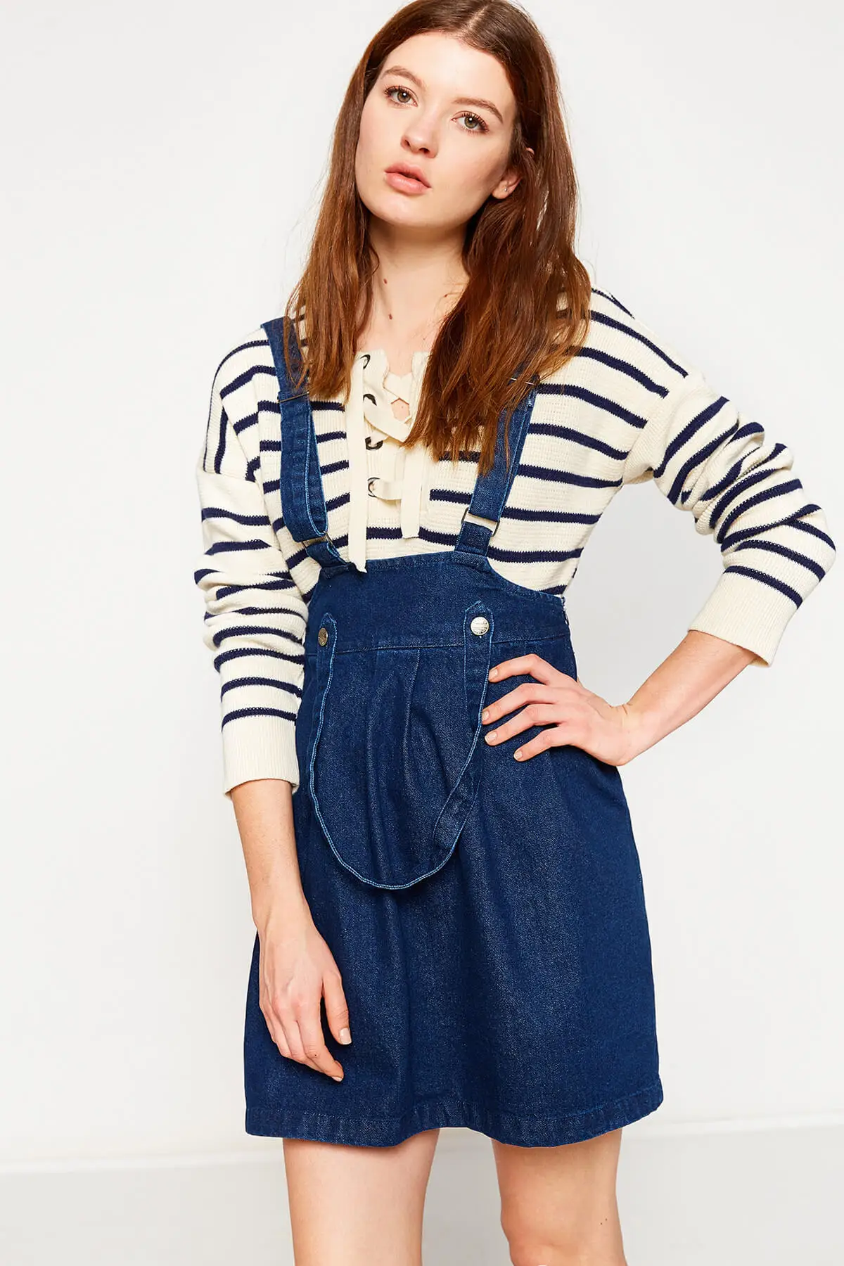 Koton женское темно-синее платье 8 KAL81132MD | Женская одежда