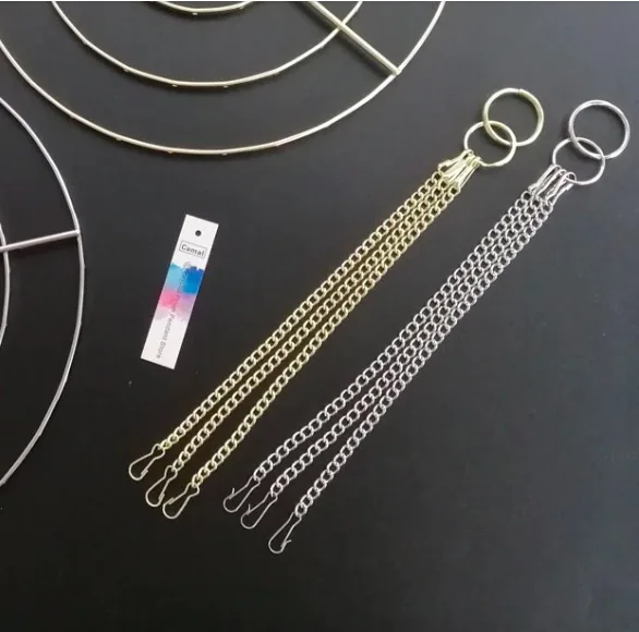 

Camal 1PCS L26cm Chrome/Gold Hanging Chain for Hanger Centerpiece Chandelier Frame Wedding Christmas Party Crystal Beads Decor