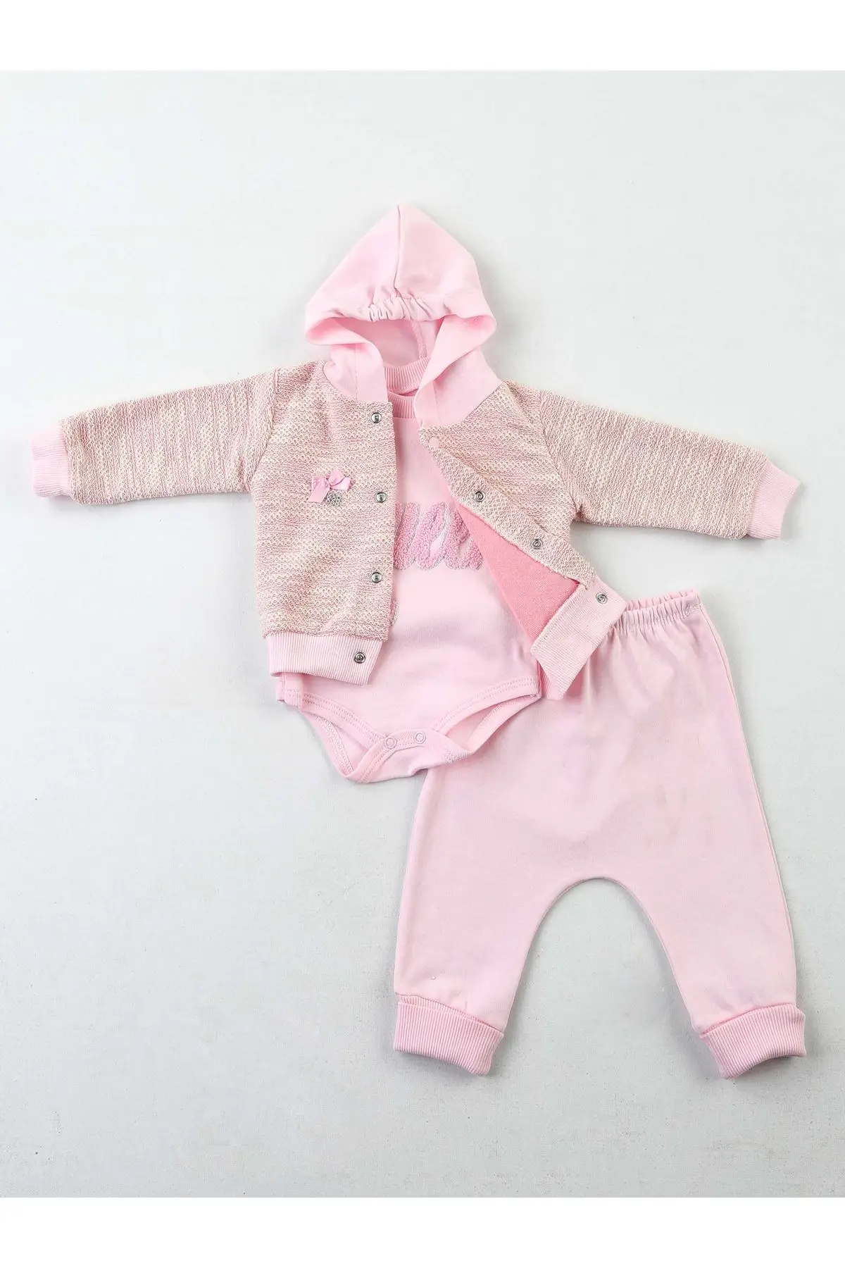 Розовый детский сезонный комплект из 3 предметов для маленьких девочек|Комплекты