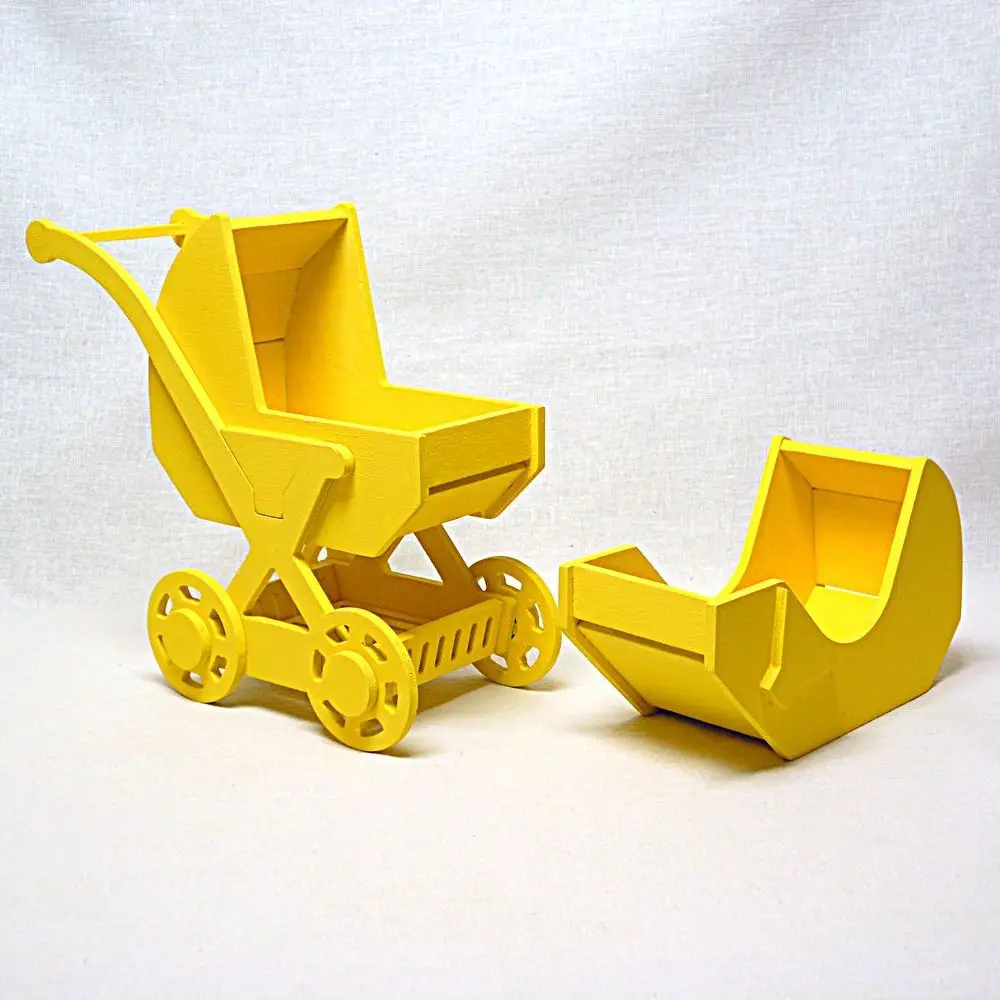 Коляска деревянная для кукол трансформер детская игрушка девочек 2 в 1 - купить по