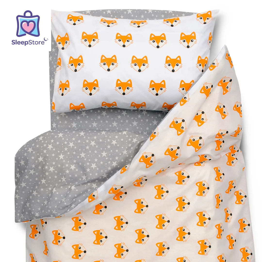 Детский комплект постельного белья ВЕСЕЛЫЕ ЗВЕРИ хлопок | Мать и ребенок