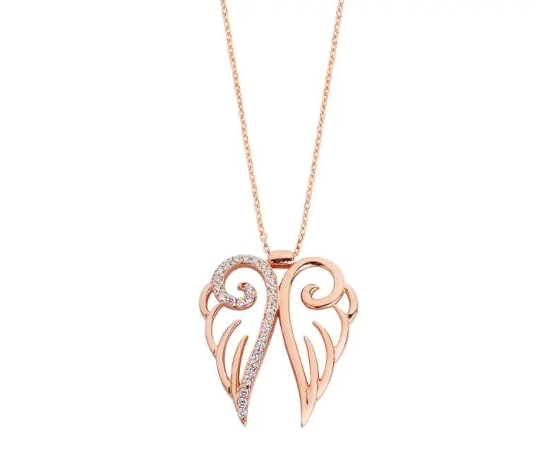 

Amazon Angel Angel Wing Silver Necklace