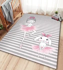 Игровой коврик фигурка кролик с балериной, ковер для детской комнаты, для гостиной