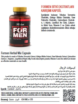 

MEN FOR FOREMEN PLANT EKSTRATLARI BLEND CAPSULES 60 PCS