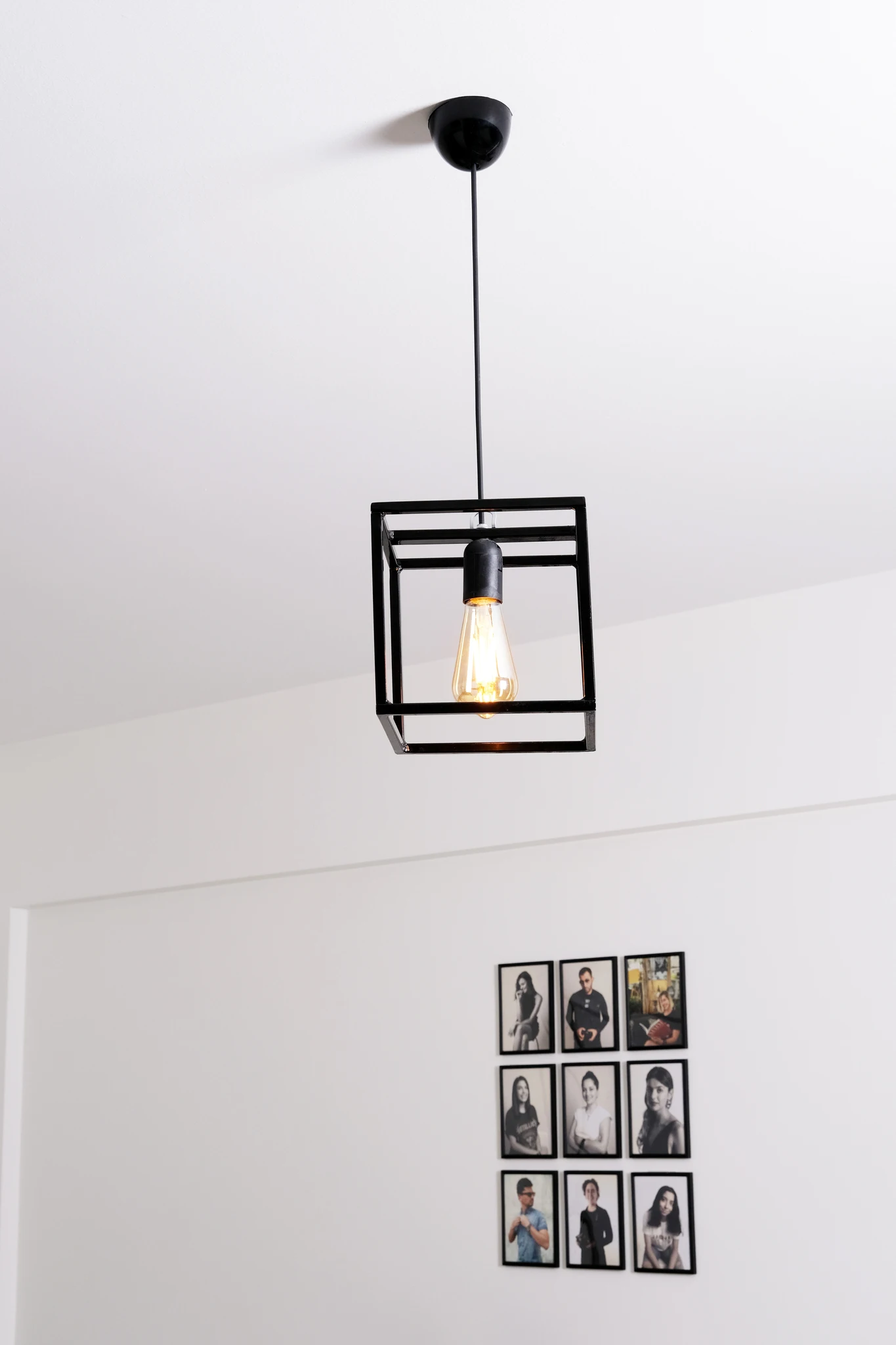 Из современного черного металла кубический квадратный люстра Винтаж Лофт