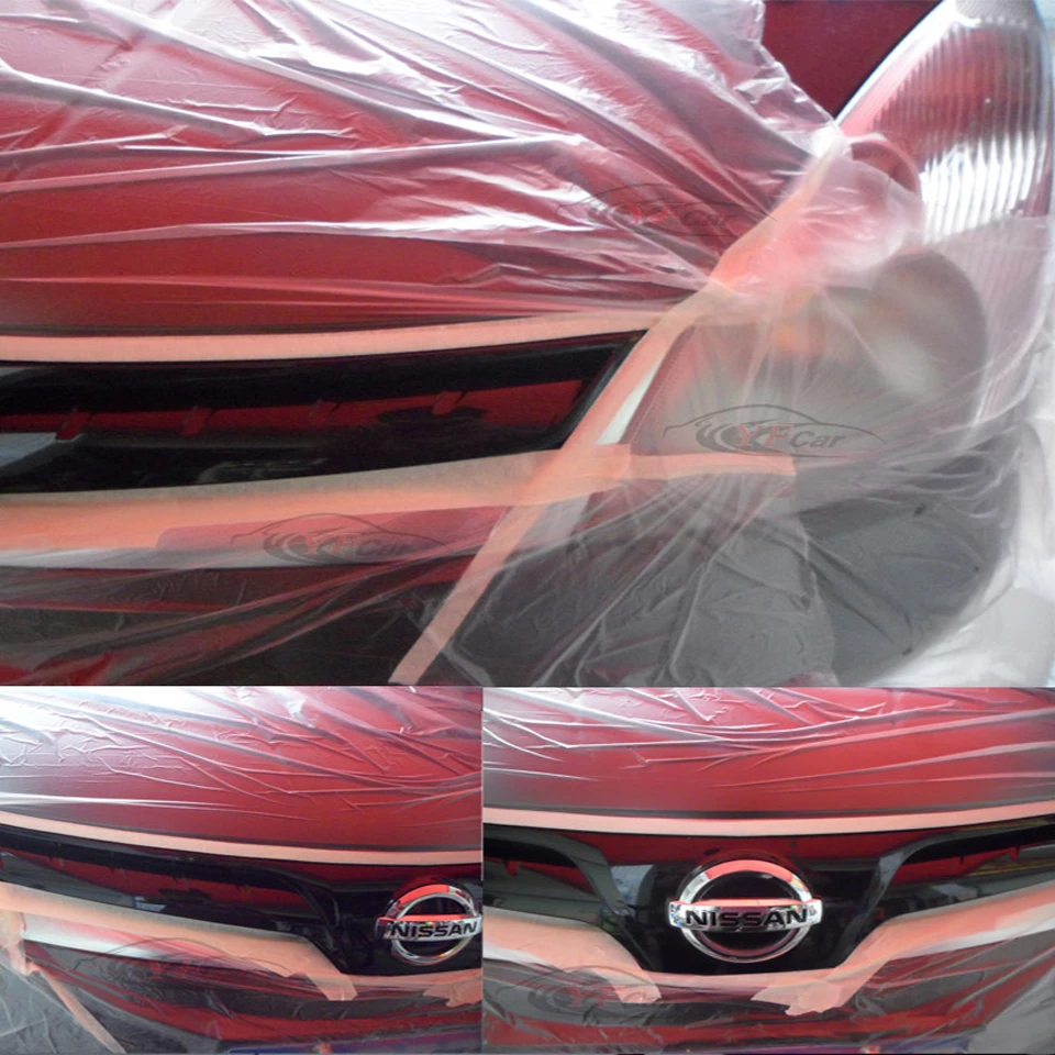 

3.6'x 98' /roll Plastidip Paint use PVC clear car spray paint protection film Pre-Taped Plastic Drop film MO-107P