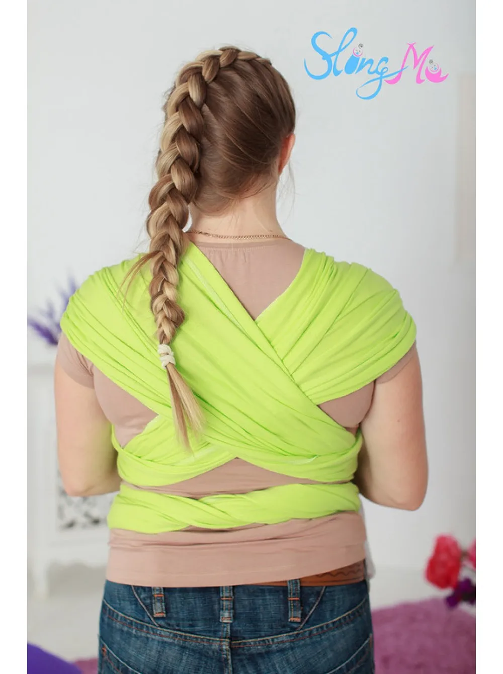 Слинг-шарф &quotСалатовый&quot | Мать и ребенок