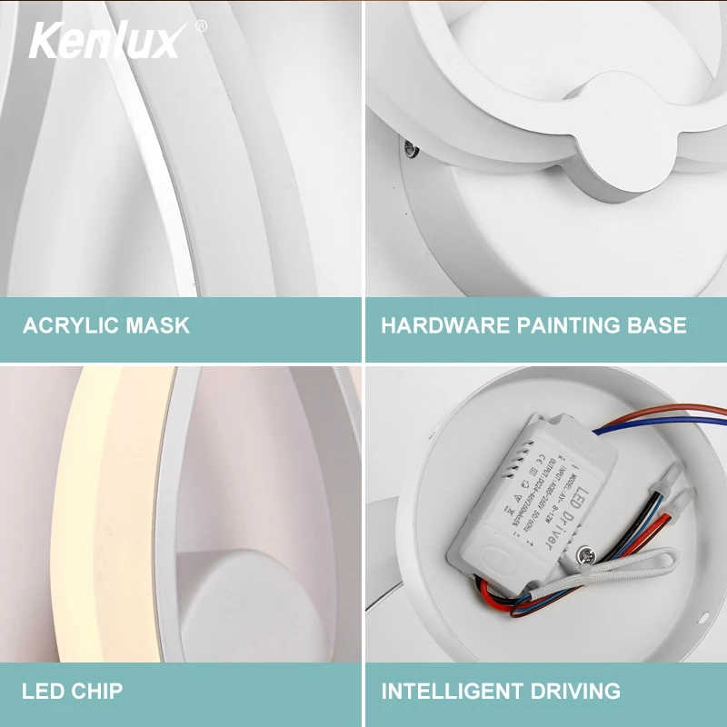 Современная акриловая светодиодная настенная лампа бра яркого света в форме