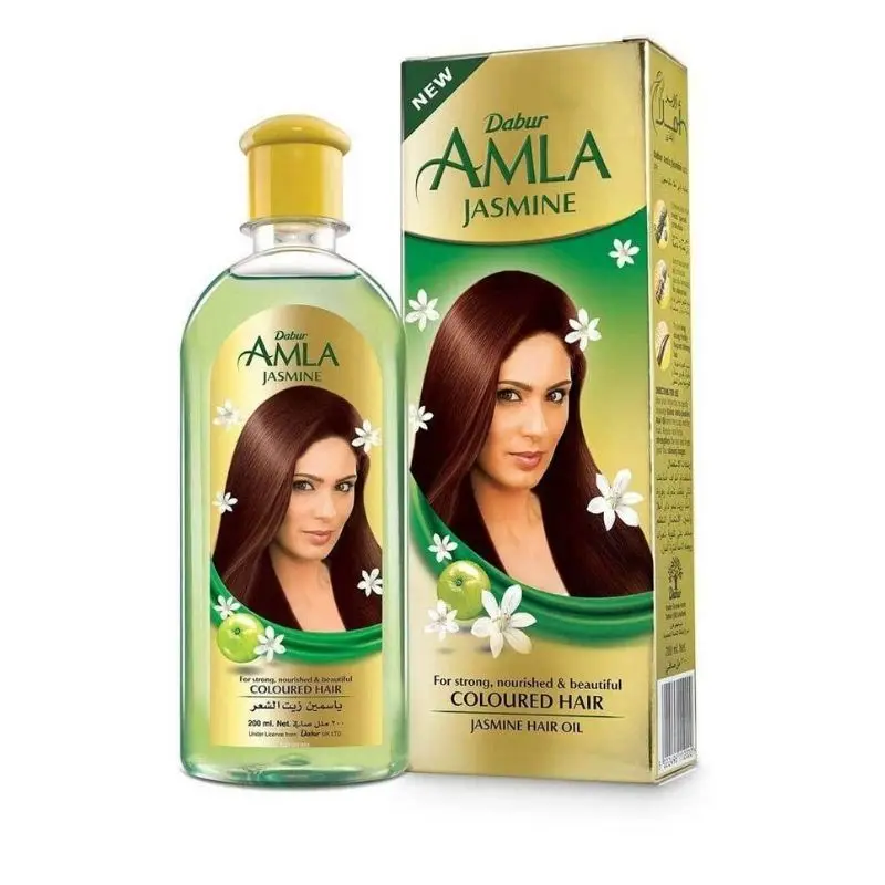 Масло для ухода за волосами цветных волос Dabur Amla Jasmine 200 мл питательный удлинитель