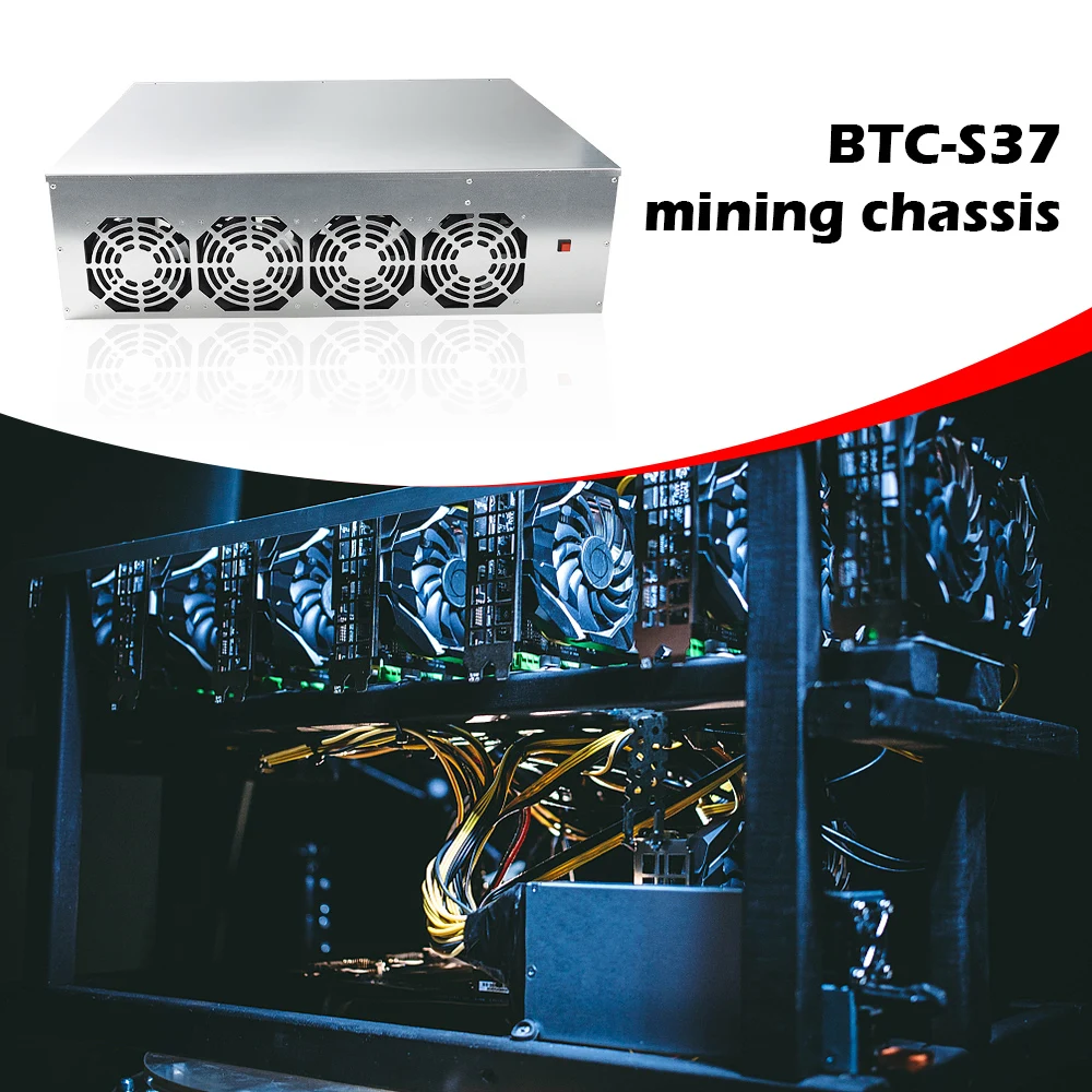 Комбинированный комплект корпуса материнской платы BTC-S37 Miner 8 графических