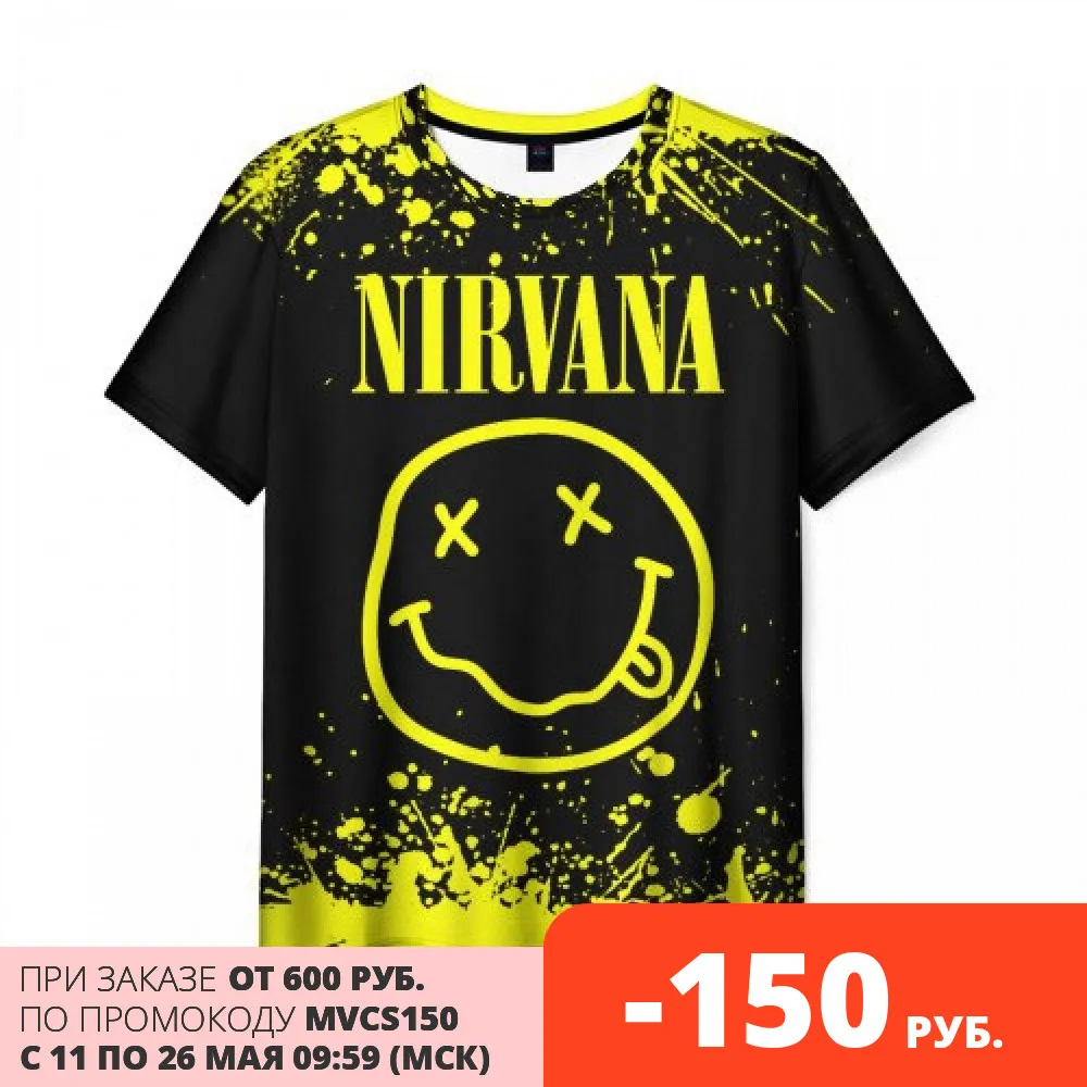 Мужская футболка 3D Nirvana|Мужские футболки| |