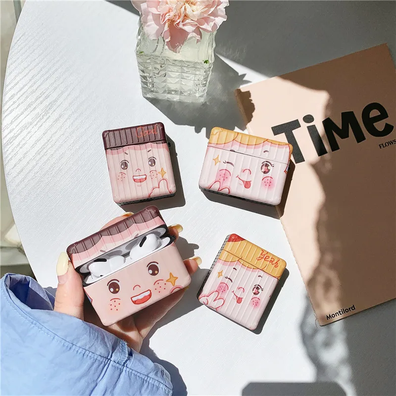 Чехол с забавными выражениями для пары наушников мальчиков и девочек чехол Airpods 2