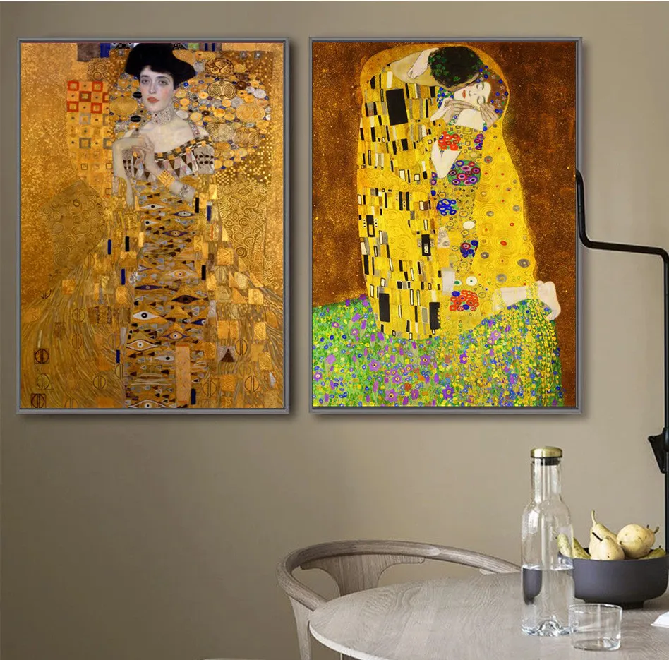 Французский известный изящный художник поцелуй абстрактная масляная живопись