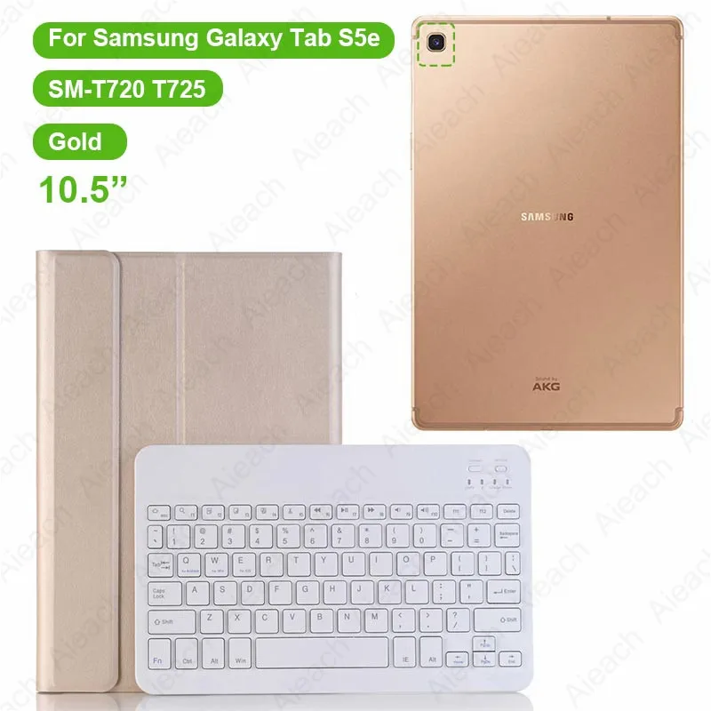 Samsung S5e Gold Чехол для samsung Galaxy A 10,1 8,0 A 10,5 чехол s Беспроводной Bluetooth клавиатура полное покрытие для samsung S5e S4 чехол - Цвет: Samsung S5e Gold