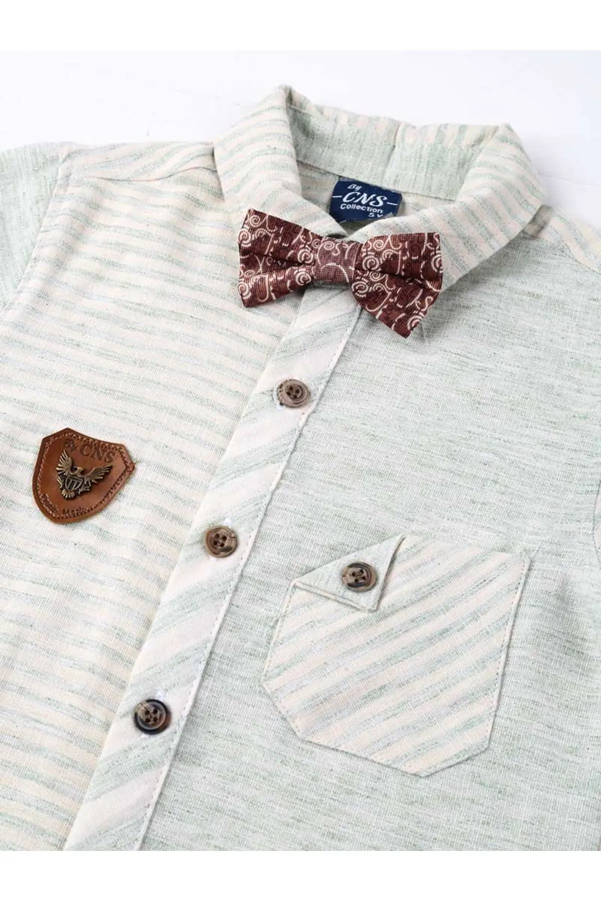 Костюм для мальчиков летняя футболка под капри пояс и галстук-бабочка 4 предмета