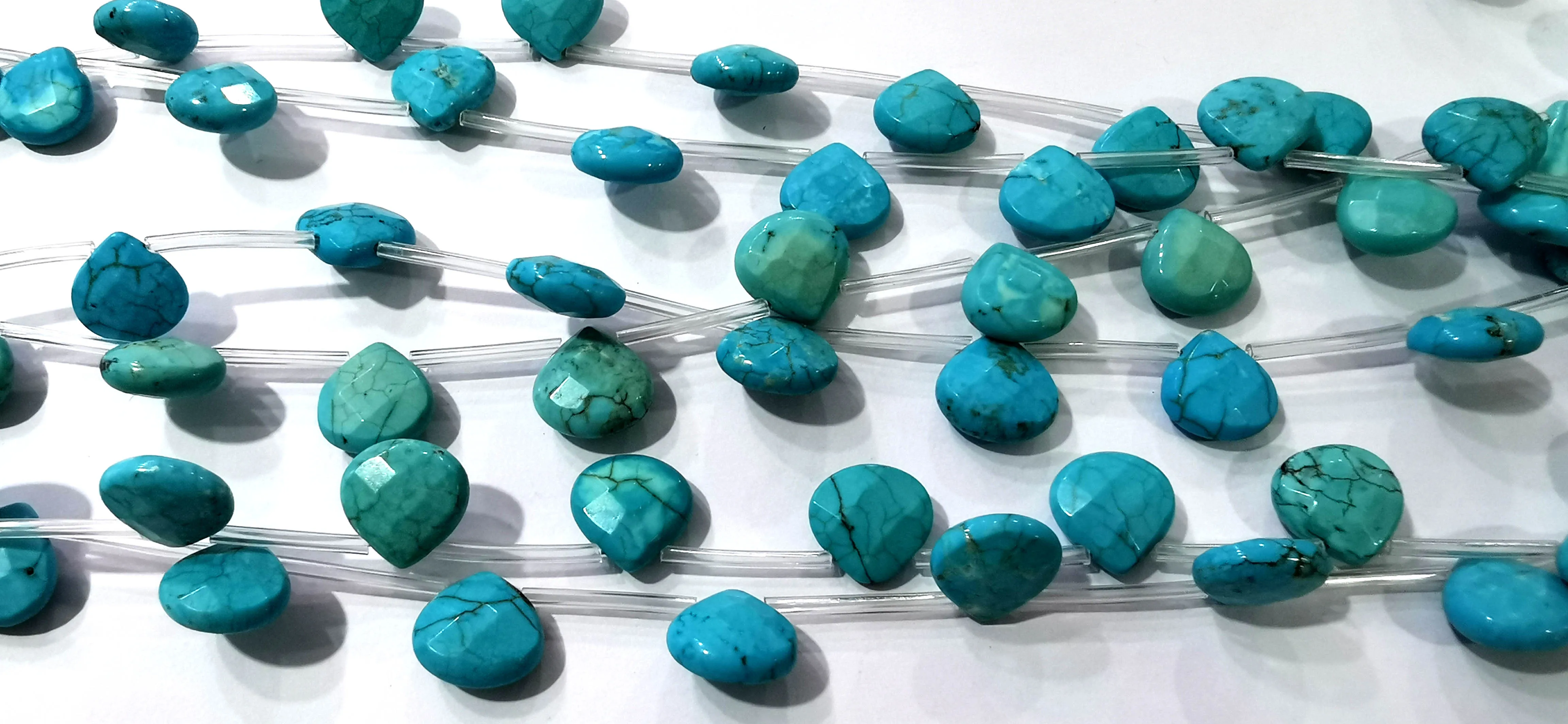 16-дюймовые бирюзовые серьги-ограненные драгоценные камни-ювелирные изделия в