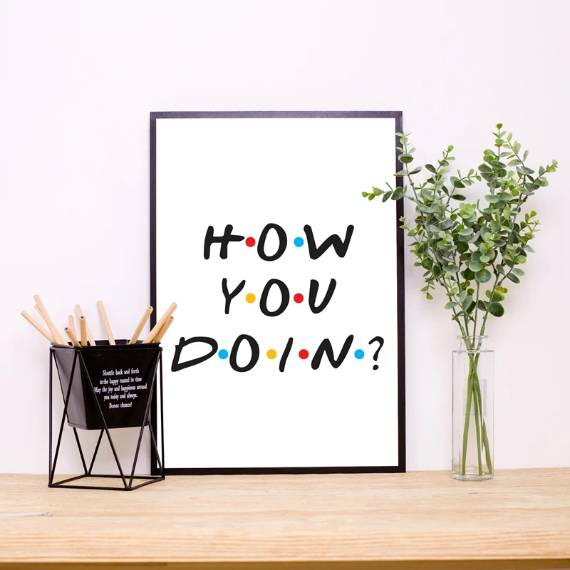 Друзья ТВ шоу плакат печать как Вы добьетесь искусственная Картина на холсте