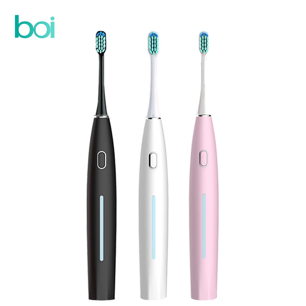 

[Boi] Smart Oral Care Sonic Electric Toothbrush Wireless Fast Charging IPX7 Waterproof With 8 Replacement Brush Heads For Adult