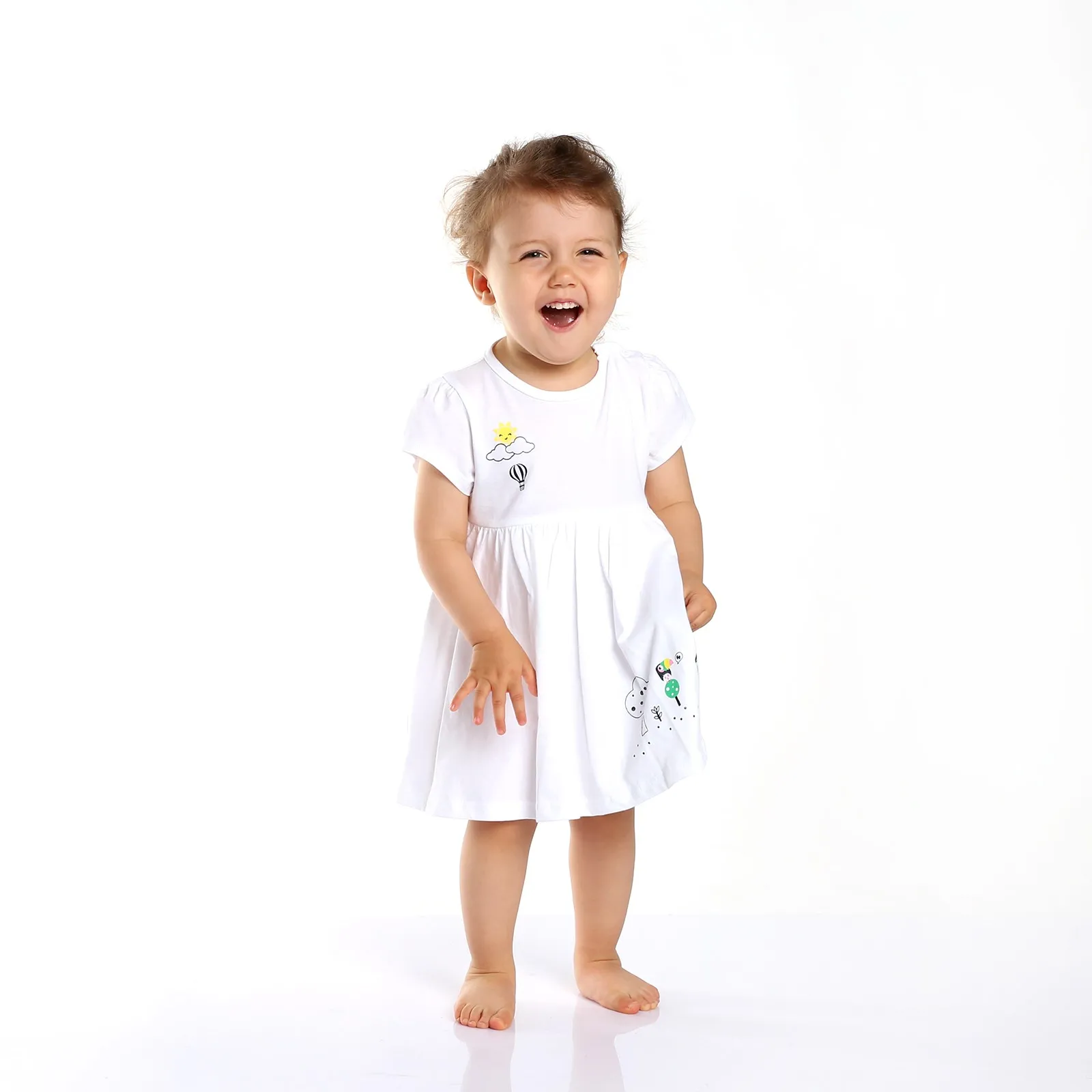 Ebebek Fisher Price детское летнее милое платье со слоном|Платья| |