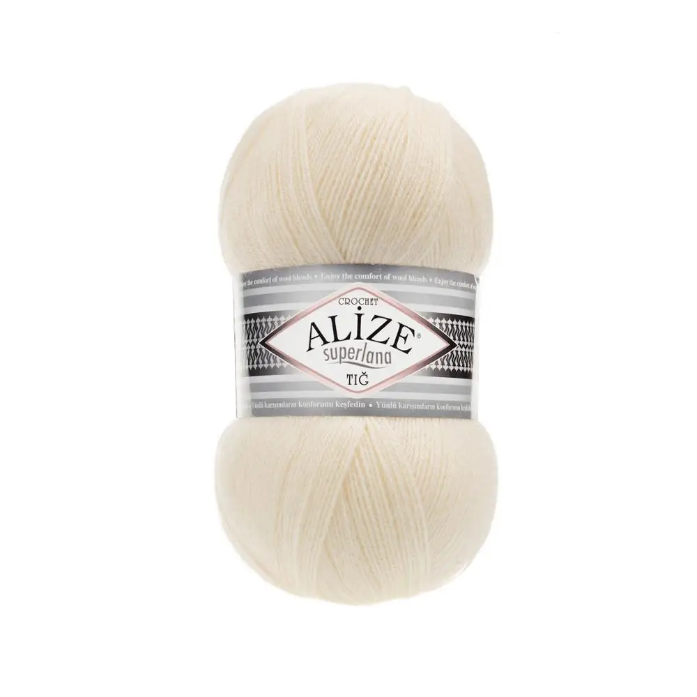 Нить 1 упаковка (5 шариков) Лаванда TIG ручная вязальная пряжа (% 25 шерсть % 75 акрил) 100