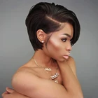 Sogreat Pixie Cut парик из человеческих волос короткий прямой боб парик для женщин prepucked Hairline бразильский 13х1 т часть прозрачный кружевной парик