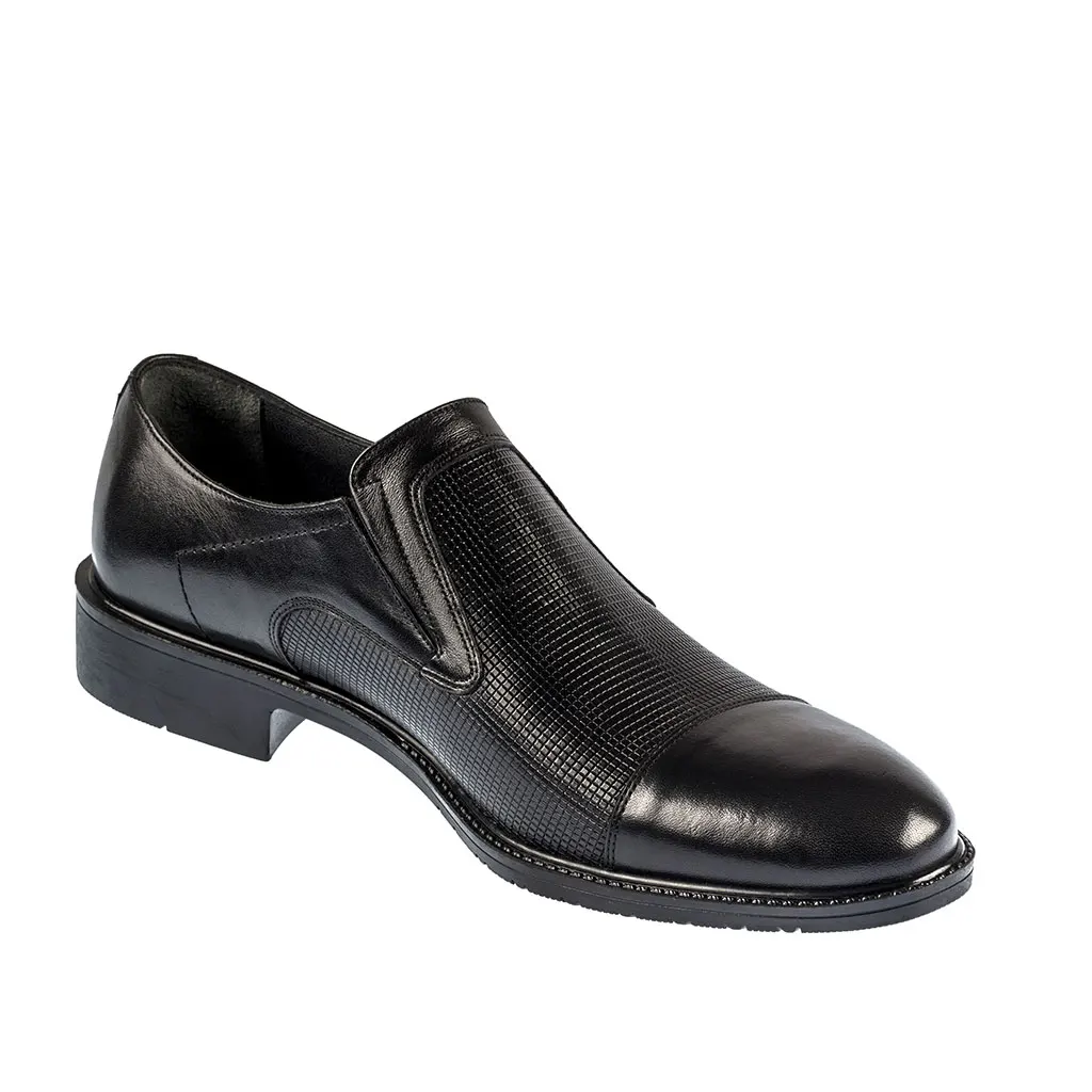 

Fosco Men's Classic Shoes Genuine Leather Rubber Sole Black Colour