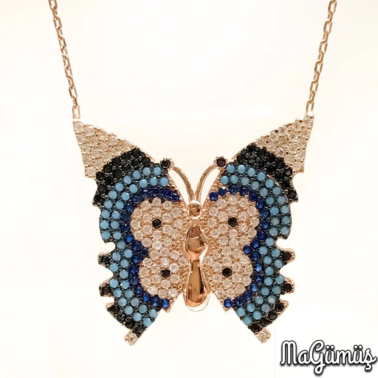 

New Rosegold Color Butterfly Silver Necklace