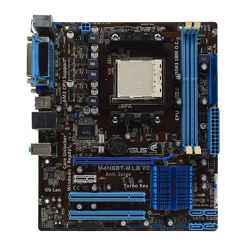 

ASUS M4N68T-M LE V2 Socket AM3 Motherboard DDR3 16GB NVIDIA GeForce 7025 A SATA II USB2.0 ATX For Athlon IIX2 250 cpus